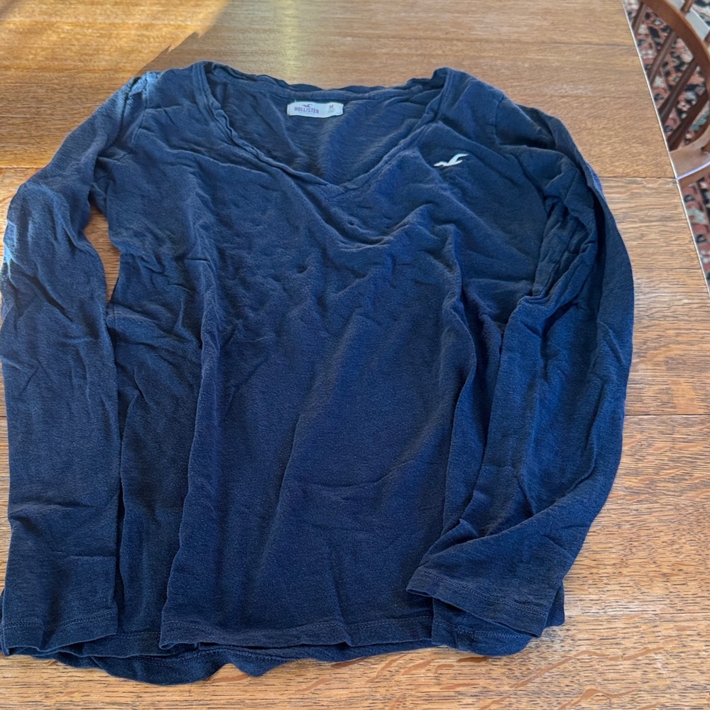 Hollister Navy Long Sleeve Tee